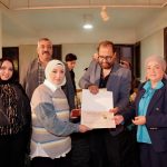 الفنانة هناء أحمد ثابت تتألق في معرض الابتكار الفني الدولي للفن التشكيلي بلوحة تجسد معركة أرسوف